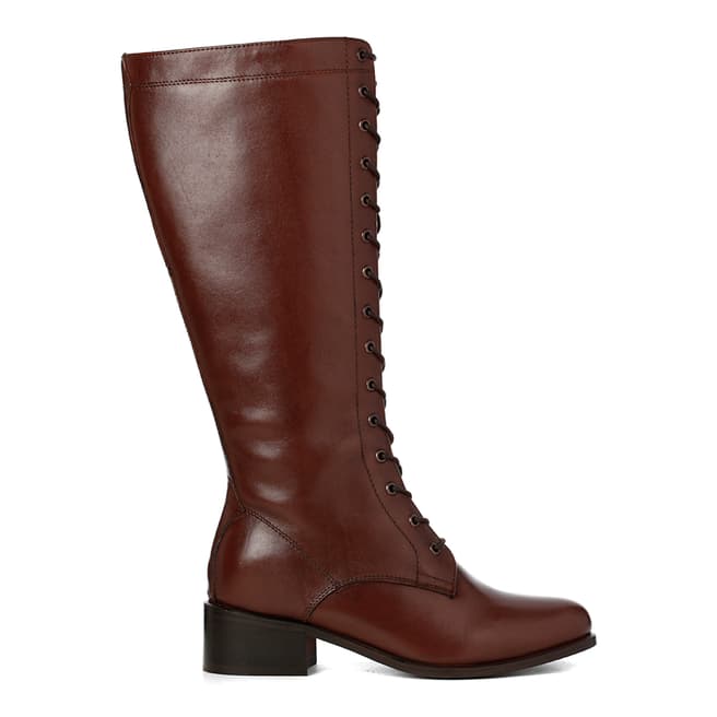 Justin Reece Womens Brown Leather Gemma Calf Boots