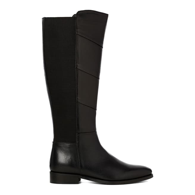 Justin Reece Womens Black Leather Mila Calf Boots