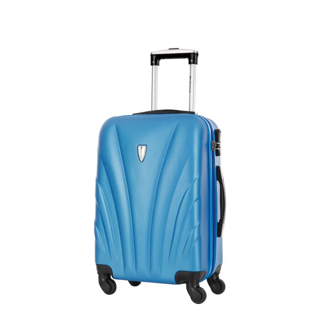 Platinium Blue Spinner Delfino Suitcase 50cm