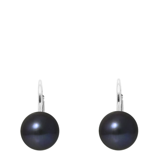 Just Pearl Silver/Black Pearl Earrings