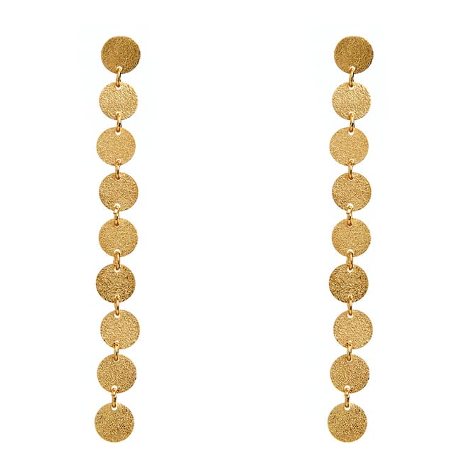 Amrita Singh Gold Clarita Long Disc Earrings