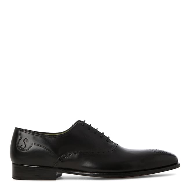 Oliver Sweeney Black Leather High Shine Couronnes Brogue