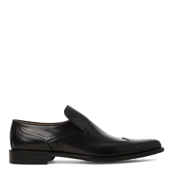 Oliver Sweeney Black Leather Muraglione Wingtip Loafers