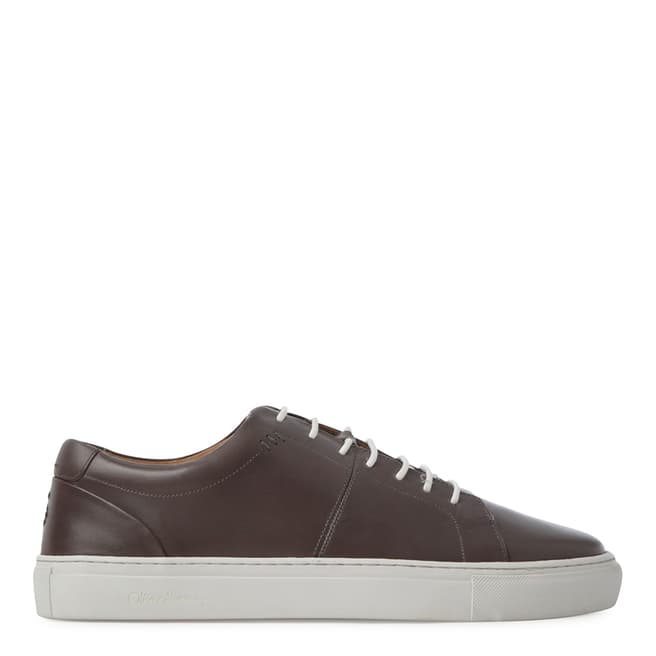 Oliver Sweeney Taupe Grey Leather Laine Sneakers