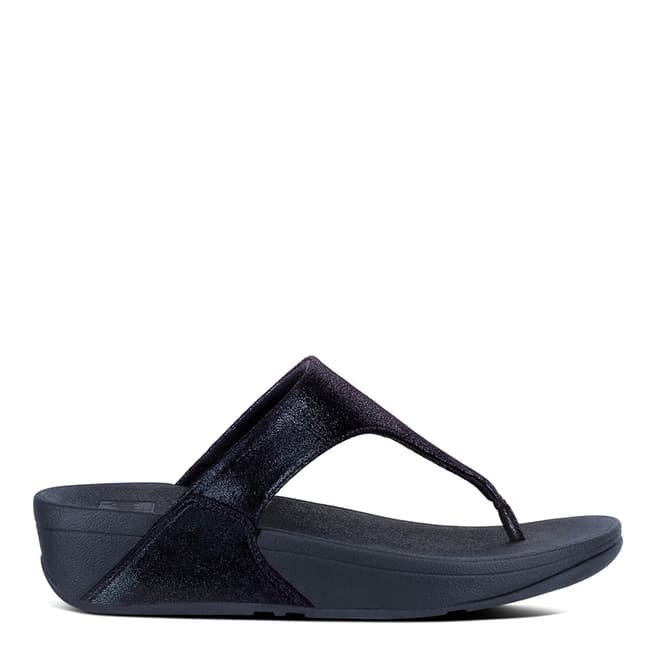 FitFlop Midnight Navy Suede Shimmy Toe-Post Sandals