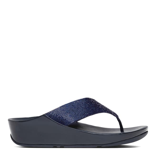 FitFlop Supernavy Crystall Toe Thong Sandals