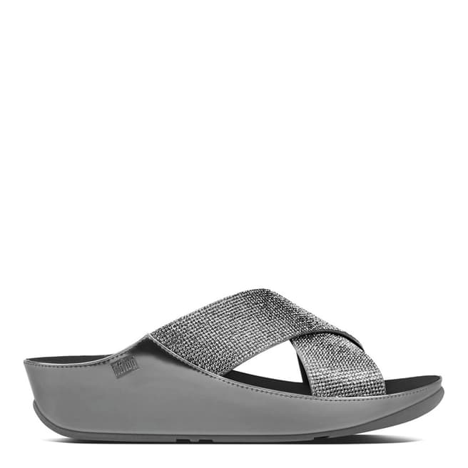 FitFlop Pewter Crystall Slide Sandals