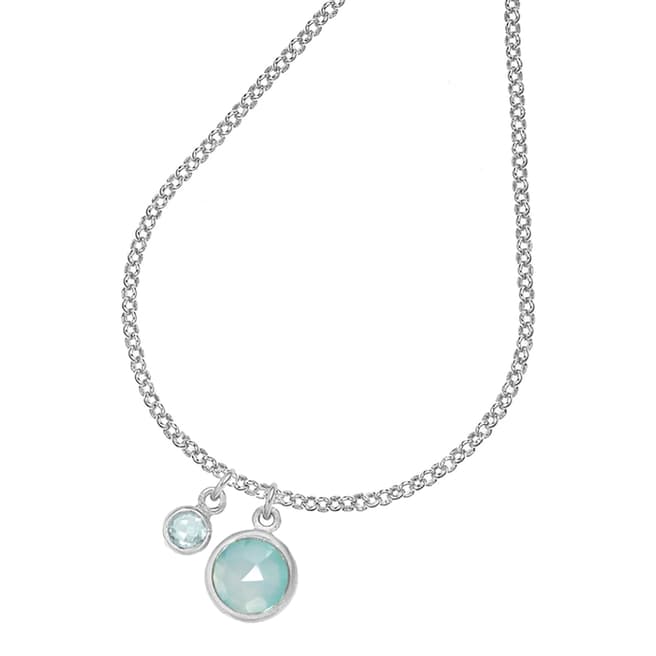 Dower & Hall Silver/Pale Blue Chalcedony Pendant