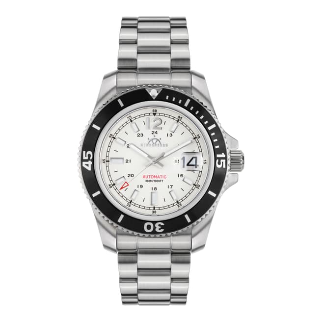 Hindenberg Men's White/Silver Diver Professional Watch