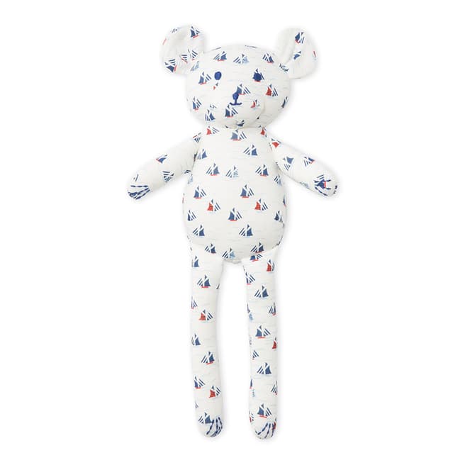 Petit Bateau White Printed Teddy Bear Comforter