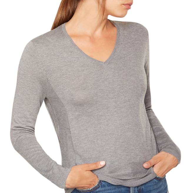 Rodier Women's Grey Pullover V Neck