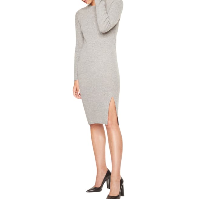 Rodier Grey Thin Knit Long Wool Dress