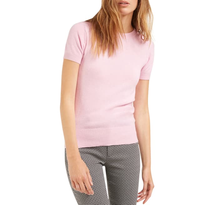 Rodier Pink Classic Cashmere/Wool Blend Cardigan/T-Shirt Twin Set
