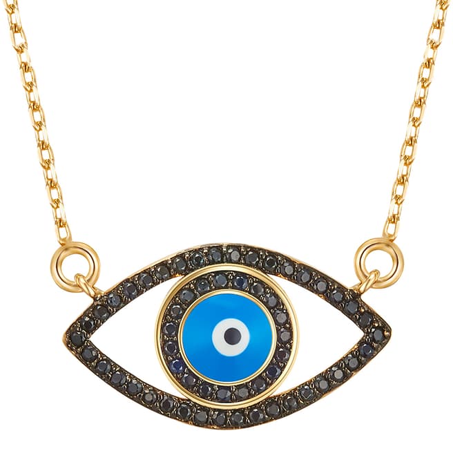 Tassioni Gold/Blue Eye Necklace