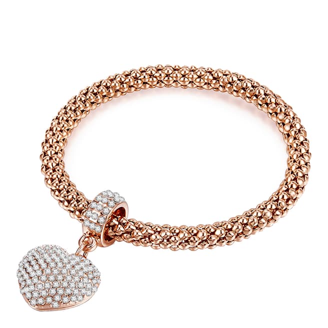 Tassioni Rose Gold Heart Bracelet