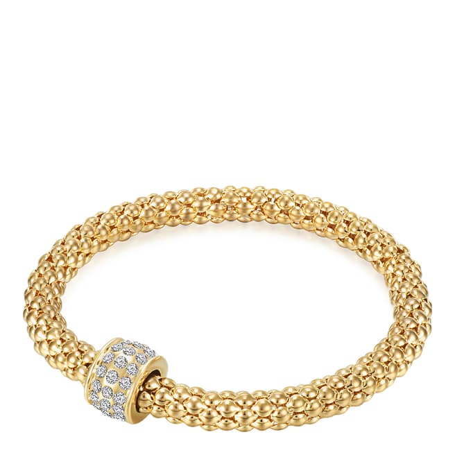 Tassioni Gold Cuff Diamond Bracelet