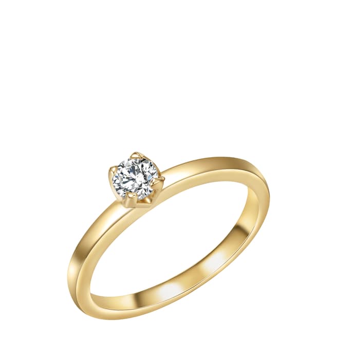 Tassioni Gold Zirconia Ring