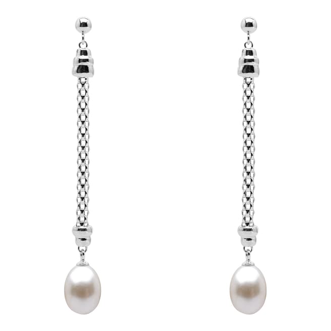 The Pearl Co. White Rice Pearl Earrings