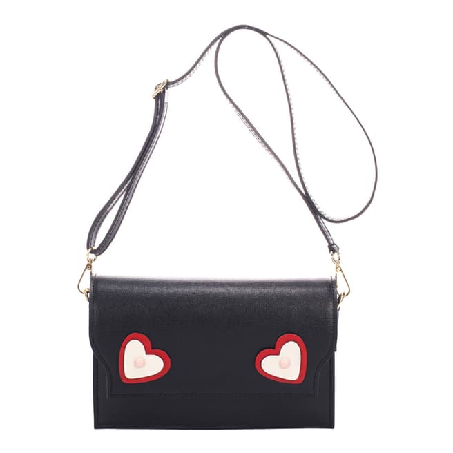 Ane & Elle Black Leather Shoulder Bag