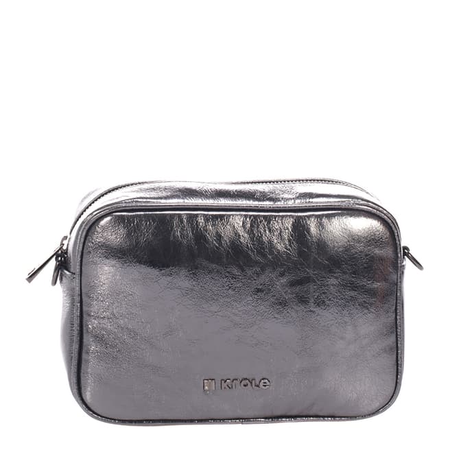 Krole Grey Leather Crossbody Bag