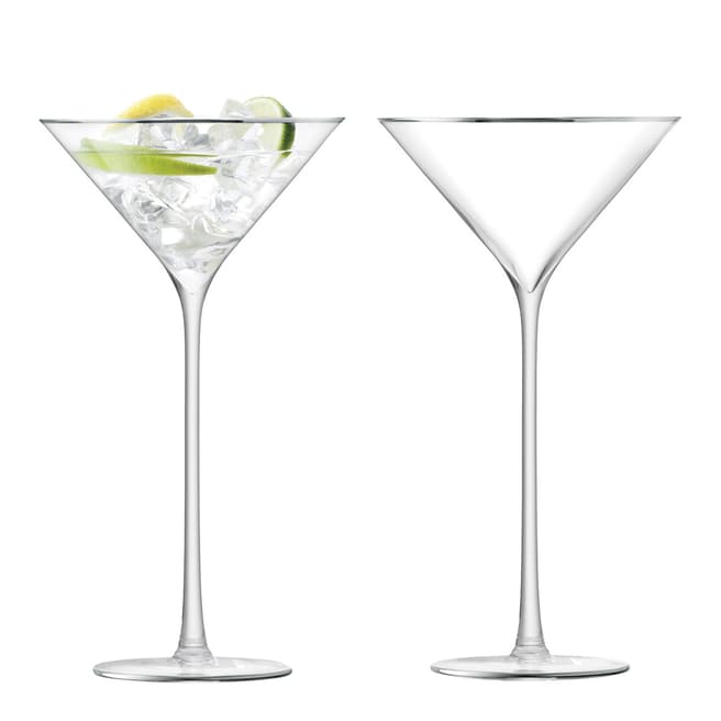 LSA Set of 2 Platinum Celebrate Cocktail Glasses