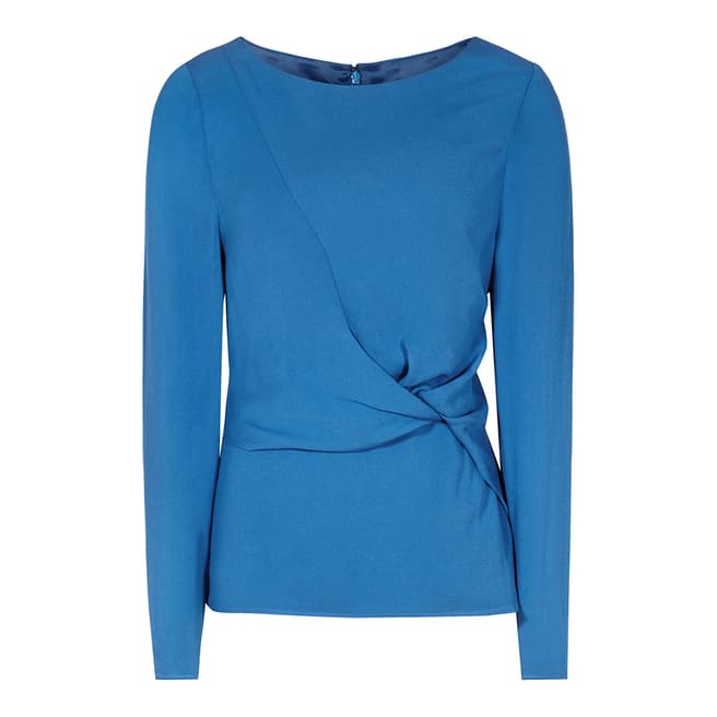 Reiss Blue Knot Front Ora Top