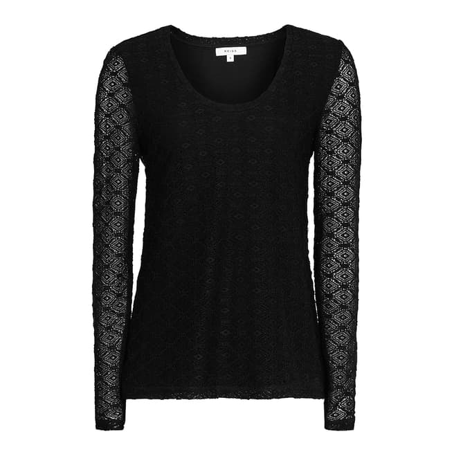 Reiss Black Lace Molly Top
