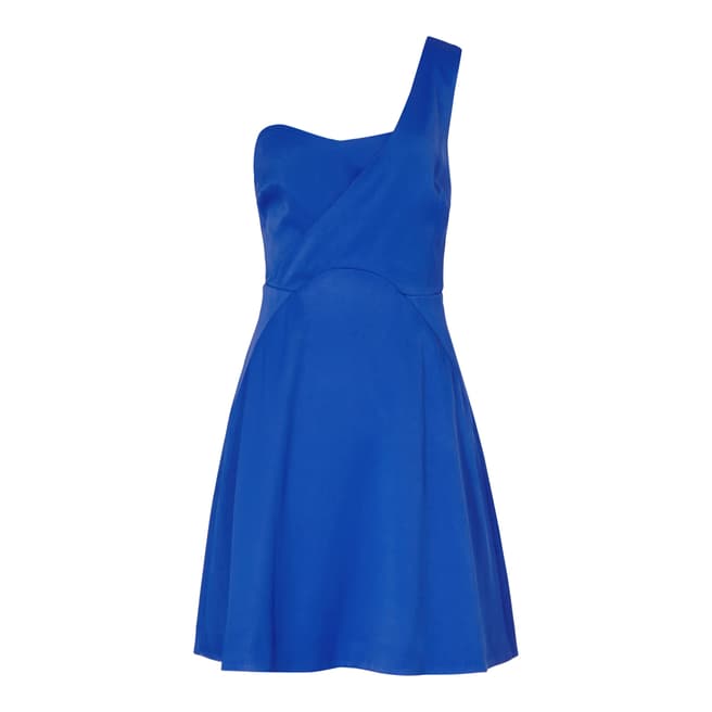 Reiss Blue Asymetric Monceau Dress
