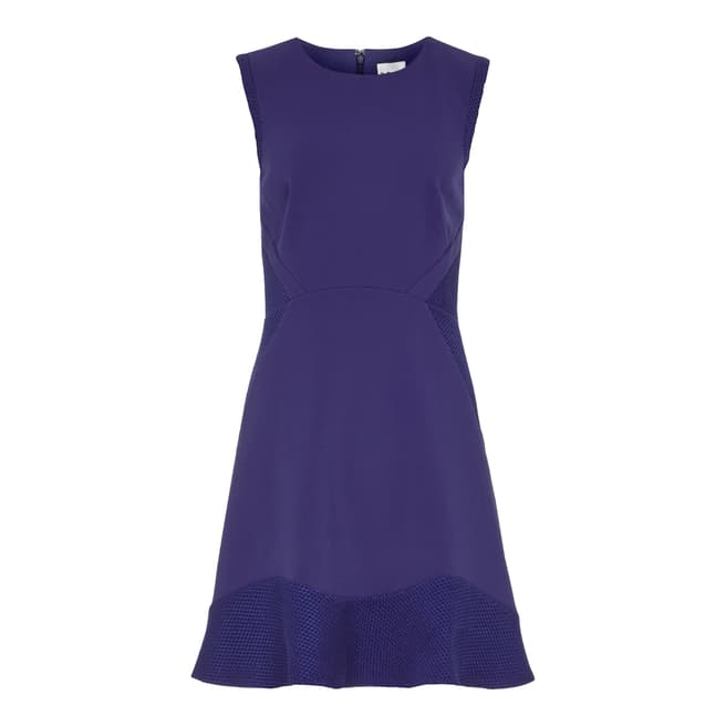 Reiss Blue Fit and Flare Toluca Dress