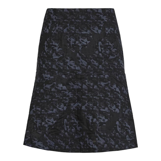 Reiss Navy Textured Taffy Skirt