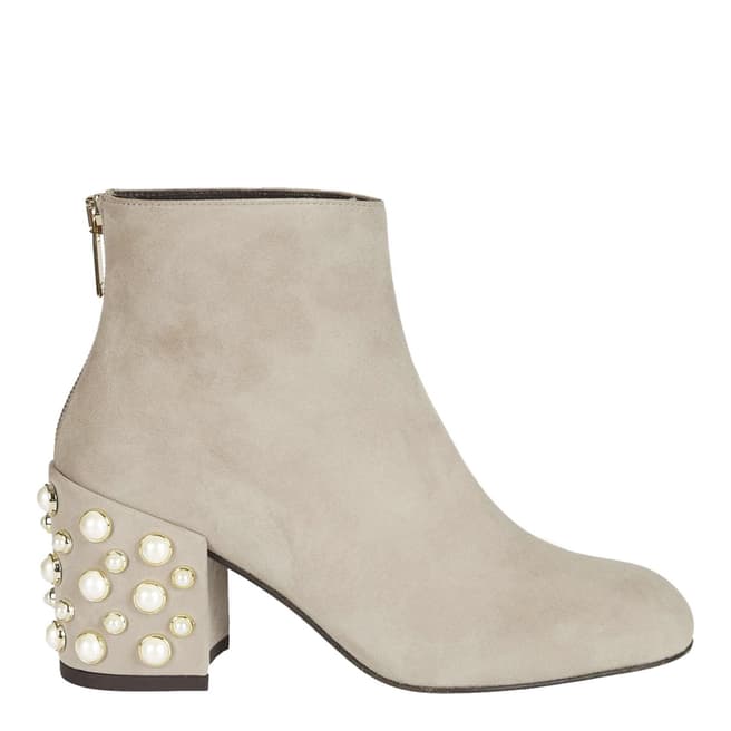 Stuart Weitzman Fossil Suede Pearl Bacari Ankle Boots