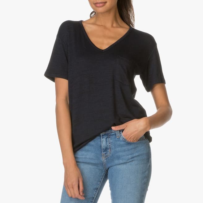 Rag & Bone Women's Dark Navy Jersey Short Sleeve T-Shirt