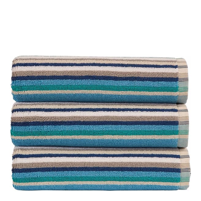 Christy Blue Henley Stripe Bath Sheet