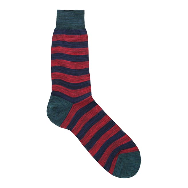 Oliver Sweeney Men's Navy/Red Ottiolu Socks