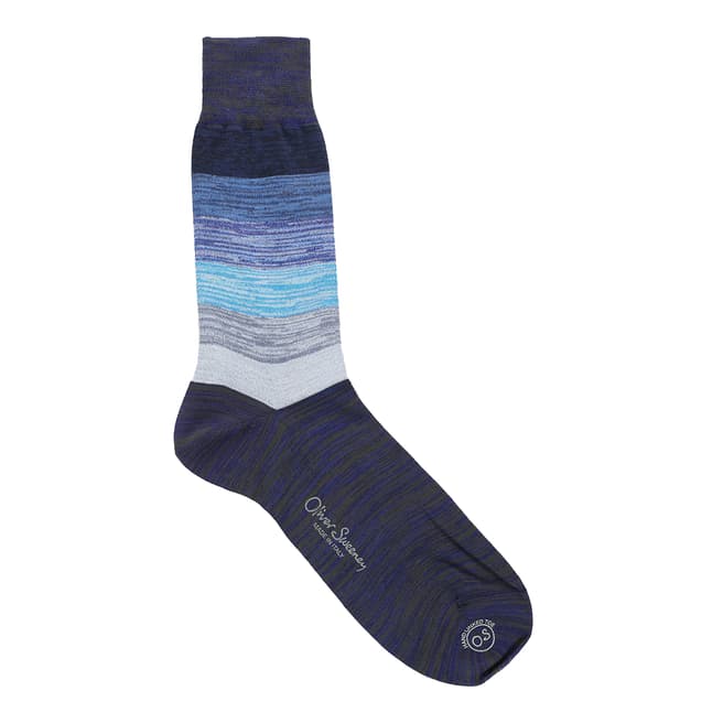 Oliver Sweeney Men's Blue Andora Socks
