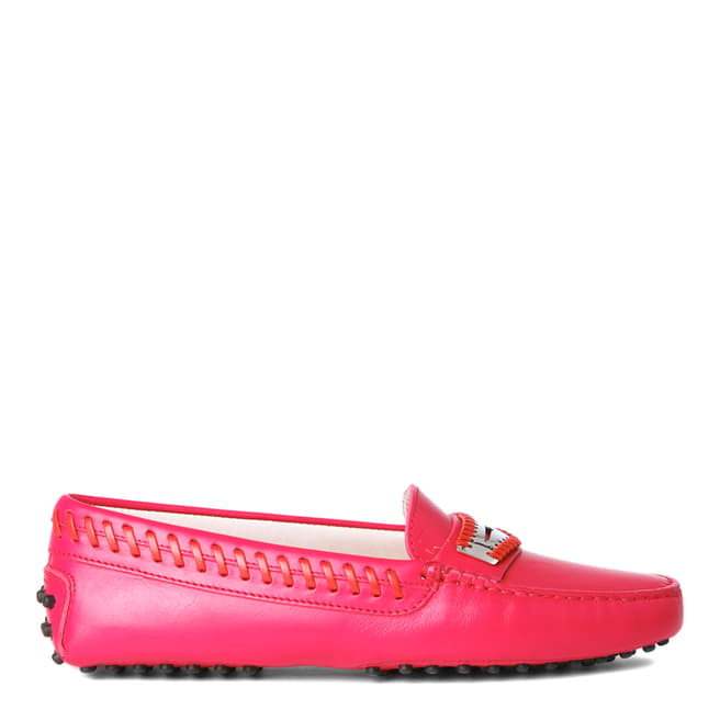 Tod's Ladies Pink Leather Loafers