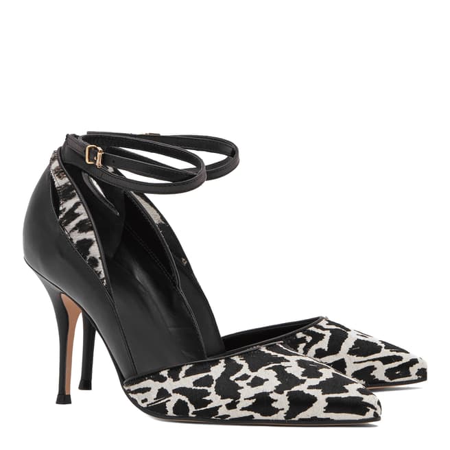 Reiss Animal Print Leather Faubourg Cross Over Heels