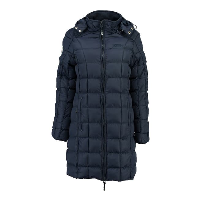 Geographical Norway Navy Barbouille Long Parka