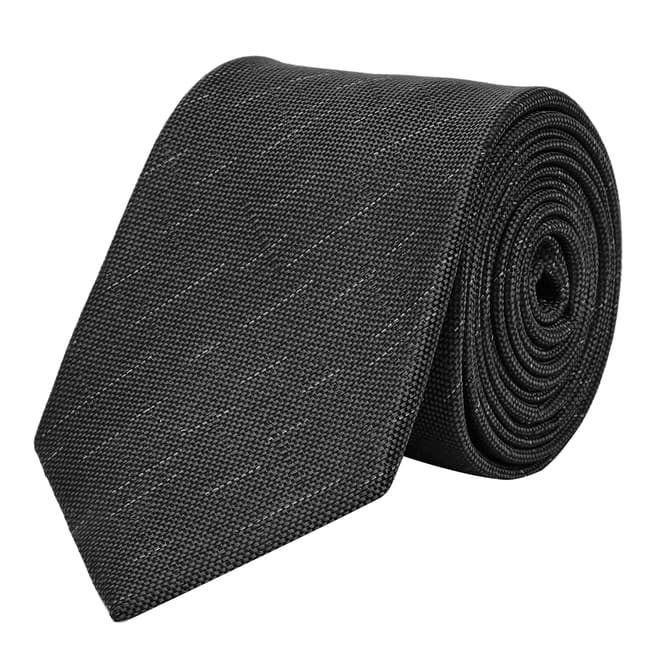 Reiss Charcoal Silk Malta Tie
