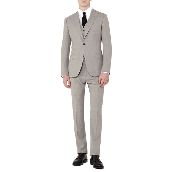 Reiss Grey Jones Modern Fit Wool Suit