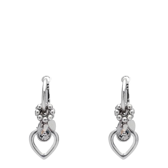 BiBi Bijoux Silver Heart Charm Earrings