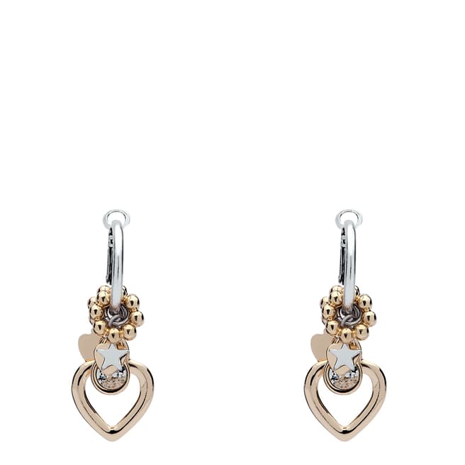 BiBi Bijoux Rose Gold Heart Charm Earrings