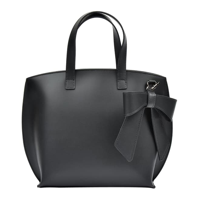 Luisa Vannini Black Leather Top Handle bag