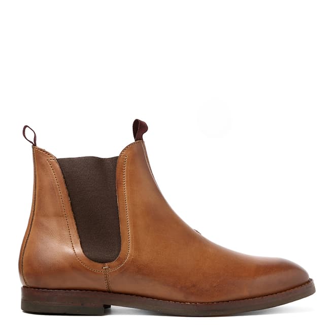 Hudson Tan Leather Tamper Chelsea Boots
