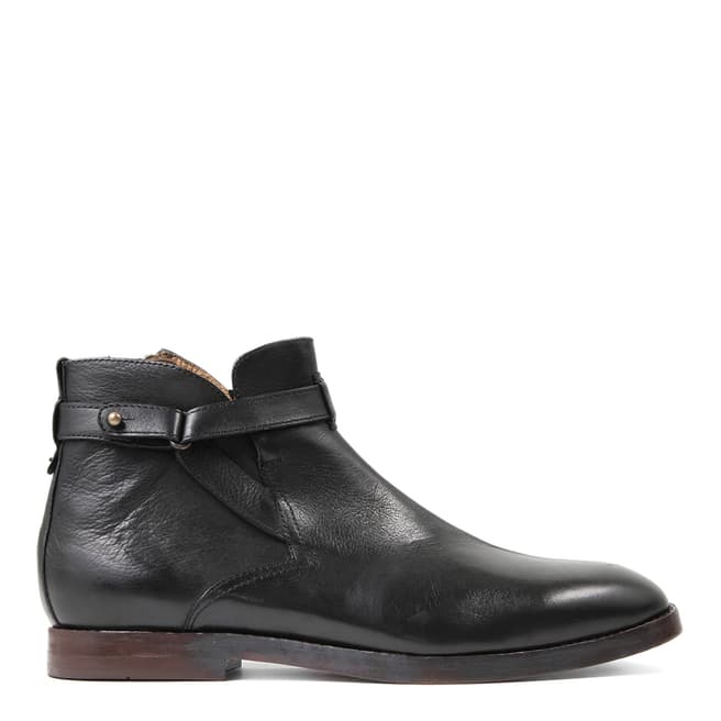 Hudson Black Leather Cutler Ankle Boots