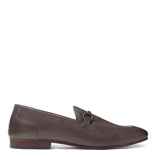 Hudson Grey Leather Renzo Loafers 