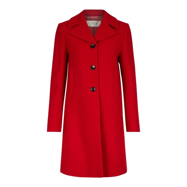 Hobbs London Red Wool Blend Mia Coat