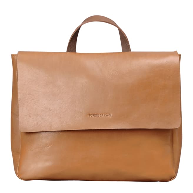 Forbes & Lewis Tan Leather Cara Crossbody Bag
