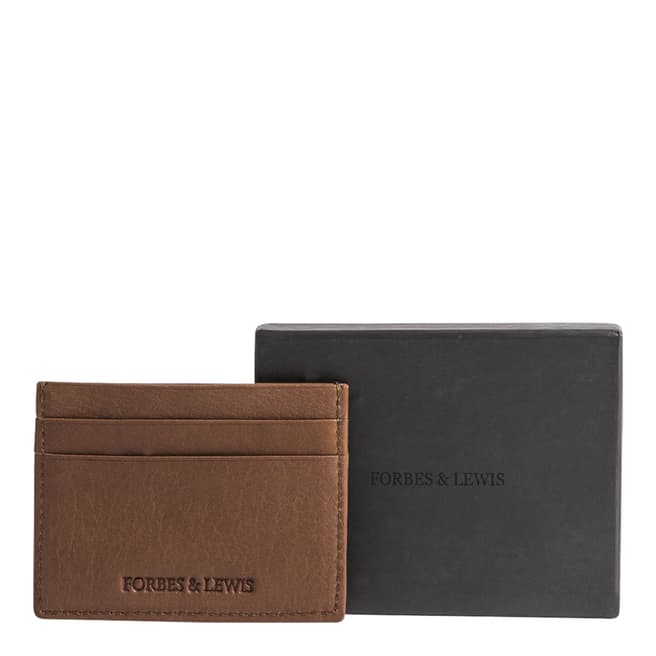 Forbes & Lewis Tan Leather Cardiff Card Holder