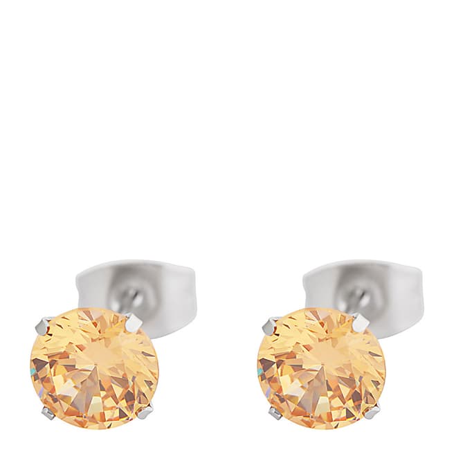 Alexa by Liv Oliver Yellow Crystal Stud Earrings